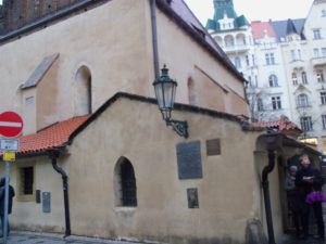 Side view of the New Old Synagogue in Prague. Built in 1270, it is the oldest active synagogue in Europe, and is to me a powerful reminder that Judaism in Europe lives on.
